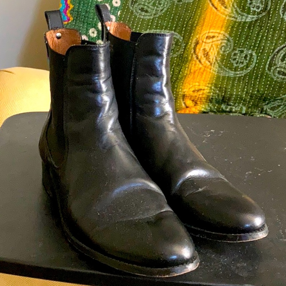 Womens Size 9 Frye Black Leather Chelsea Boots